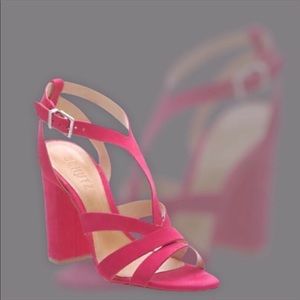 💲BEST SELLER💲🆕SCHUTZ LUXURY "HOT PINK CANDY" HEEL SANDAL